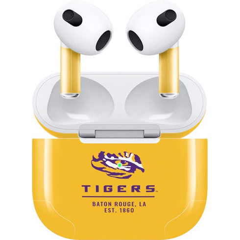 Louisiana State University - LSU Tigers Baton Rouge Yellow Apple AirPods (3rd Gen 2021) Skin