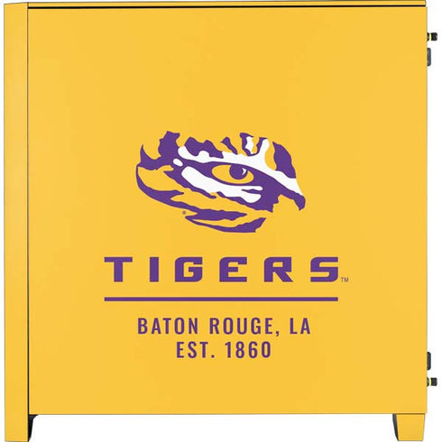 Louisiana State University - LSU Tigers Baton Rouge Yellow Corsair 4000D Tempered Glass Mid-Tower ATX Case Skin