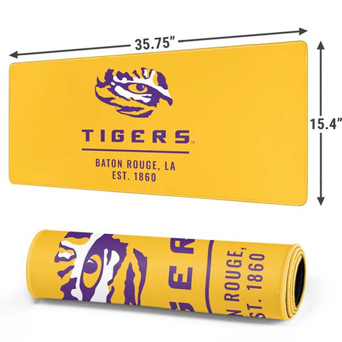 Louisiana State University - LSU Tigers Baton Rouge Yellow Gaming Mouse Pad