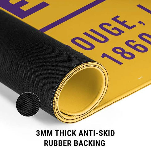 Louisiana State University - LSU Tigers Baton Rouge Yellow Gaming Mouse Pad