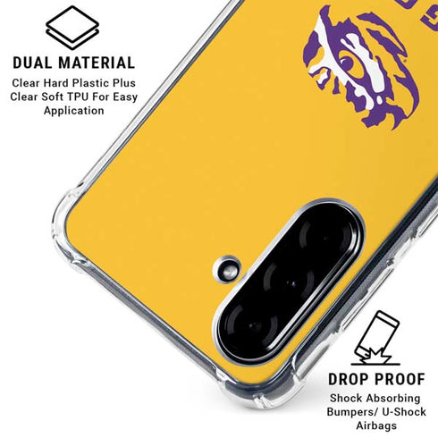 LSU Tigers Baton Rouge Yellow Galaxy A36 5G Clear Case