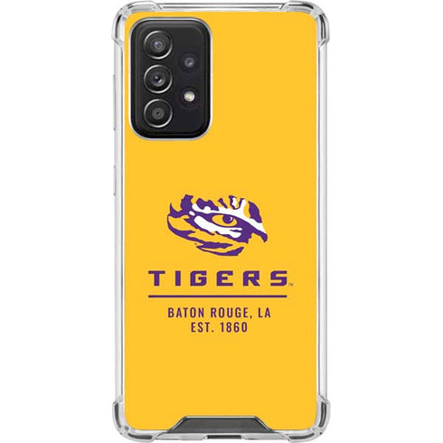 Louisiana State University - LSU Tigers Baton Rouge Yellow Galaxy A52 5G Clear Case