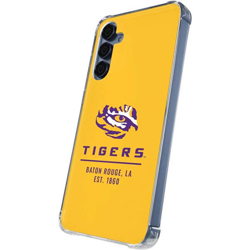 LSU Tigers Baton Rouge Yellow Galaxy A55 5G Clear Case