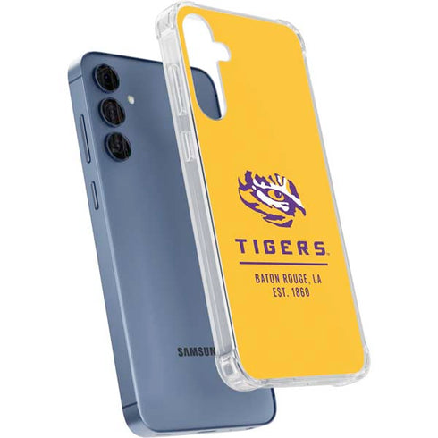 LSU Tigers Baton Rouge Yellow Galaxy A55 5G Clear Case