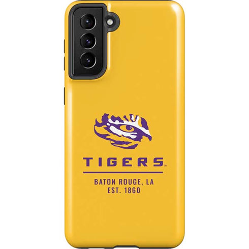 LSU Tigers Baton Rouge Yellow Galaxy S21 FE Pro Case