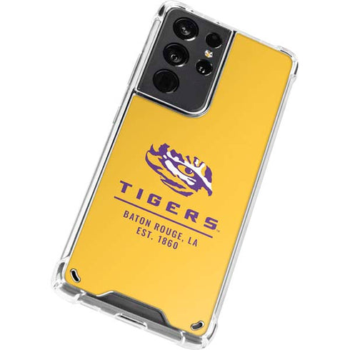 Louisiana State University - LSU Tigers Baton Rouge Yellow Galaxy S21 Ultra 5G Clear Case