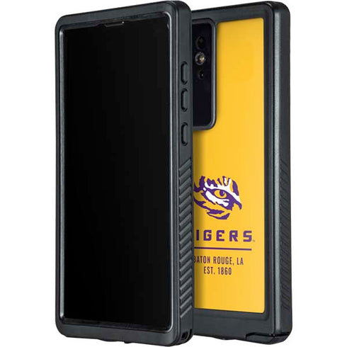 LSU Tigers Baton Rouge Yellow Galaxy S24 Ultra Waterproof Case