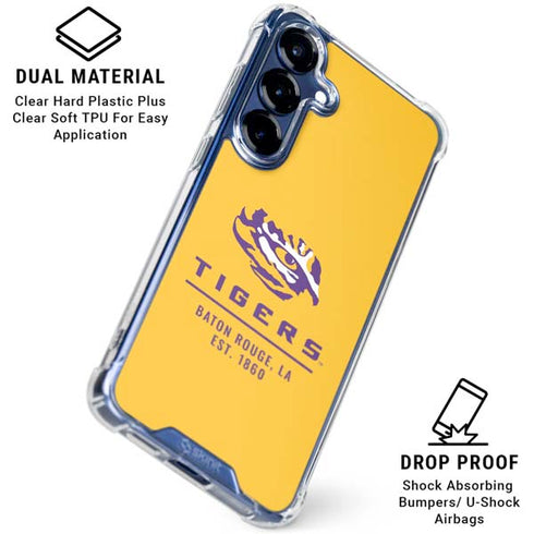 LSU Tigers Baton Rouge Yellow Galaxy S25 Clear Case