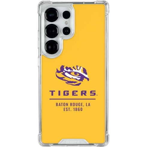LSU Tigers Baton Rouge Yellow Galaxy S26 Ultra Clear Case