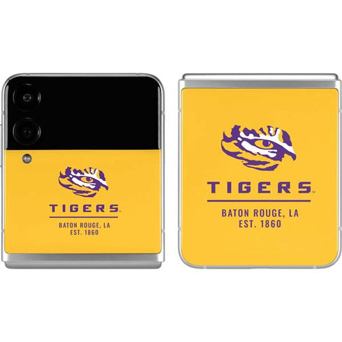 Louisiana State University - LSU Tigers Baton Rouge Yellow Galaxy Z Flip4 5G Skin