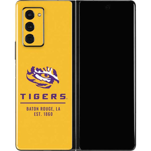 Louisiana State University - LSU Tigers Baton Rouge Yellow Galaxy Z Fold2 5G Skin