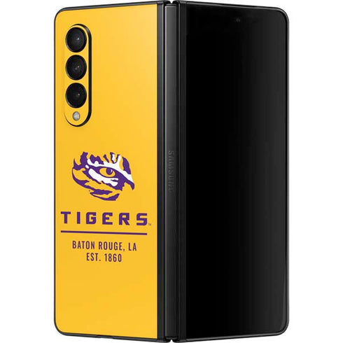 Louisiana State University - LSU Tigers Baton Rouge Yellow Galaxy Z Fold3 5G Skin