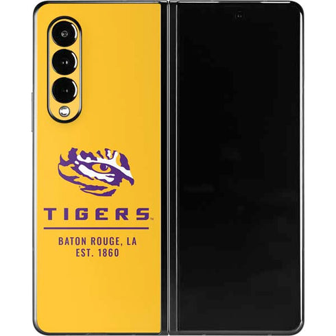 Louisiana State University - LSU Tigers Baton Rouge Yellow Galaxy Z Fold3 5G Skin