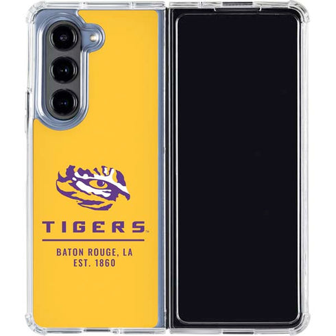Louisiana State University - LSU Tigers Baton Rouge Yellow Galaxy Z Fold5 5G Clear Case