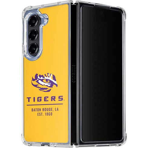 Louisiana State University - LSU Tigers Baton Rouge Yellow Galaxy Z Fold5 5G Clear Case