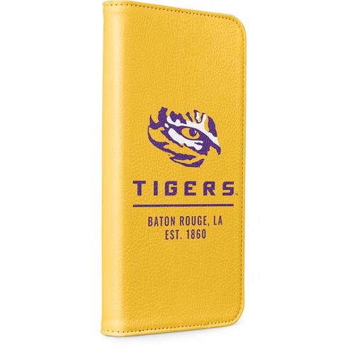 LSU Tigers Baton Rouge Yellow iPhone 15 Plus Folio Case