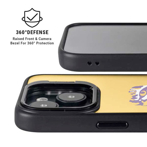 LSU Tigers Baton Rouge Yellow iPhone 15 Plus Kickstand Case