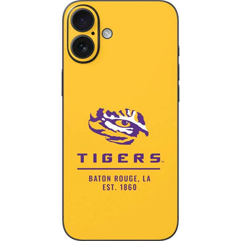 LSU Tigers Baton Rouge Yellow iPhone 16 Plus Skin