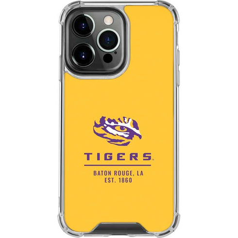 LSU Tigers Baton Rouge Yellow iPhone 16 Pro Clear Case