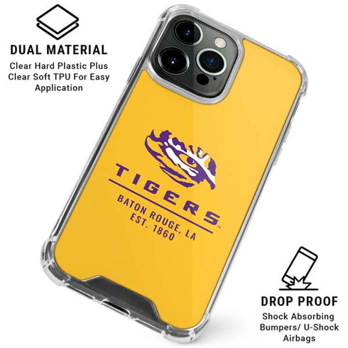 LSU Tigers Baton Rouge Yellow iPhone 16 Pro Clear Case