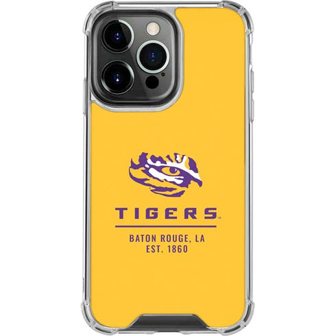 LSU Tigers Baton Rouge Yellow iPhone 16 Pro Max Clear Case