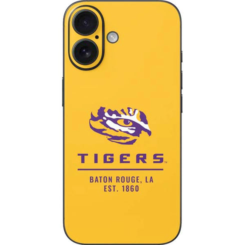 LSU Tigers Baton Rouge Yellow iPhone 16 Skin