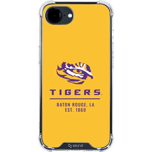 LSU Tigers Baton Rouge Yellow iPhone 16e Clear Case