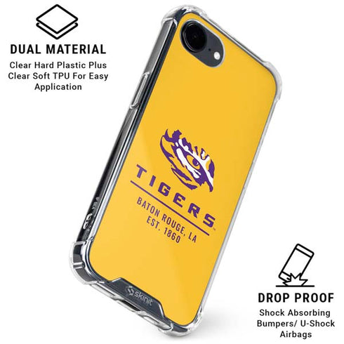 LSU Tigers Baton Rouge Yellow iPhone 16e Clear Case
