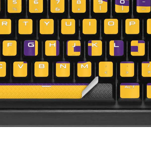 Louisiana State University - LSU Tigers Baton Rouge Yellow K95 RGB PLATINUM Mechanical Gaming Keyboard Skin
