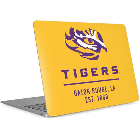 LSU Tigers Baton Rouge Yellow Apple MacBook Air Skin