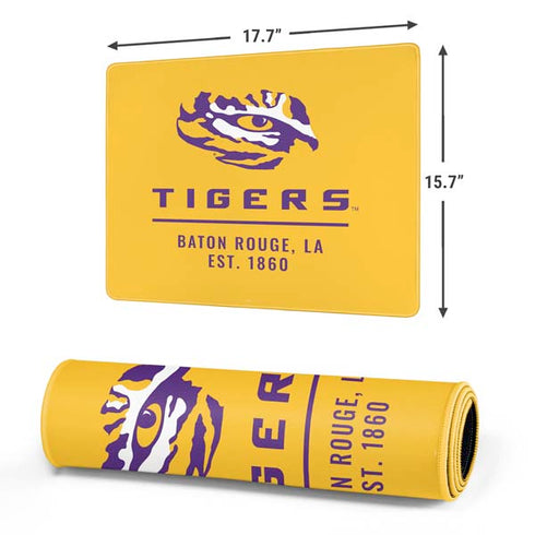 Louisiana State University - LSU Tigers Baton Rouge Yellow Gaming Mouse Pad