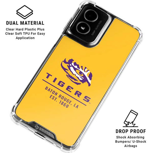 LSU Tigers Baton Rouge Yellow Moto G Power 5G (2024) Clear Case