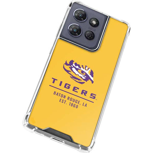LSU Tigers Baton Rouge Yellow Moto G Stylus 5G (2025) Clear Case