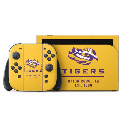 LSU Tigers Baton Rouge Yellow Nintendo Switch 2 (2025) with Joy-Con Skin