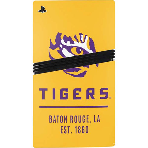 LSU Tigers Baton Rouge Yellow PS5 Pro Console Skin