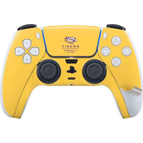 LSU Tigers Baton Rouge Yellow PS5 Pro Disk Bundle Skin