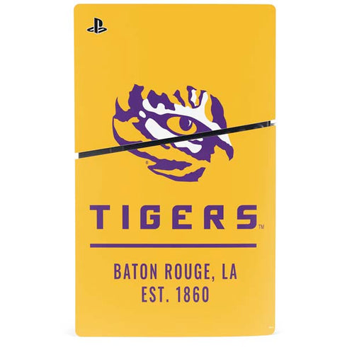 Louisiana State University - LSU Tigers Baton Rouge Yellow PS5 Slim Digital Edition Console Skin