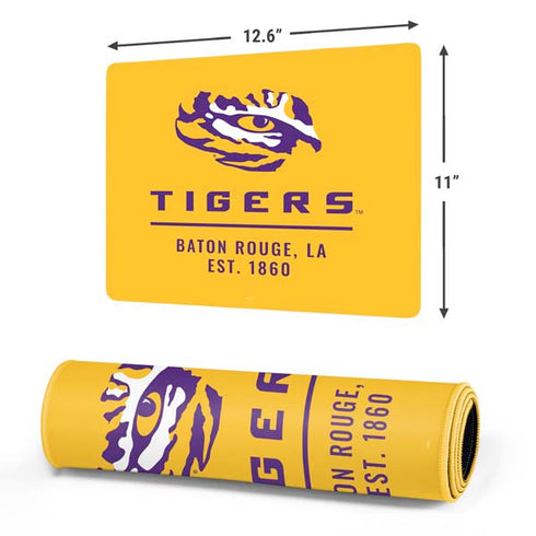 Louisiana State University - LSU Tigers Baton Rouge Yellow Gaming Mouse Pad