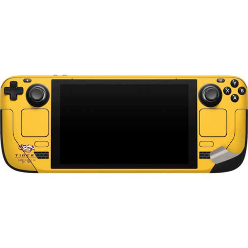 Louisiana State University - LSU Tigers Baton Rouge Yellow Steam Deck Handheld Gaming Computer Skin