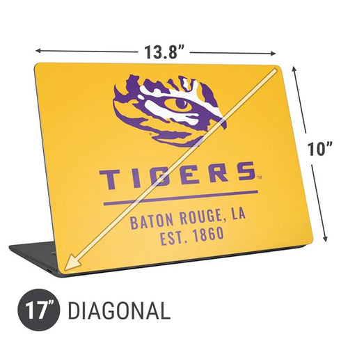 Louisiana State University - LSU Tigers Baton Rouge Yellow Universal Laptop 17in (13.8 x 10in) Skin