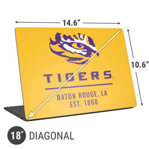 Louisiana State University - LSU Tigers Baton Rouge Yellow Universal Laptop 18in (14.6 x 10.6in) Skin