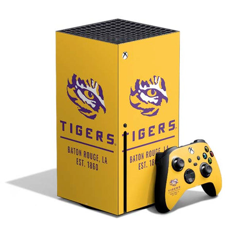 Louisiana State University - LSU Tigers Baton Rouge Yellow Xbox Series X Bundle Skin