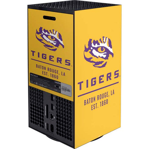 LSU Tigers Baton Rouge Yellow XBox Series X Digital Edition Bundle Skin