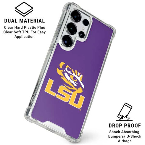 LSU Tigers Mascot Galaxy S25 Ultra Clear Case