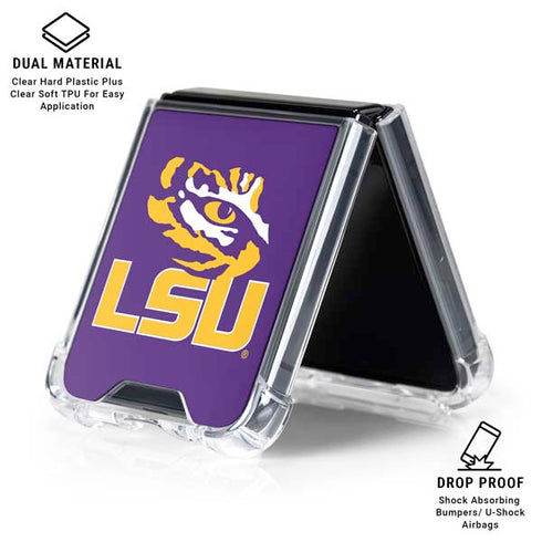 LSU Tigers Mascot Galaxy Z Flip6 Clear Case