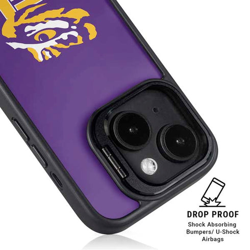 LSU Tigers Mascot iPhone 15 Kickstand Case