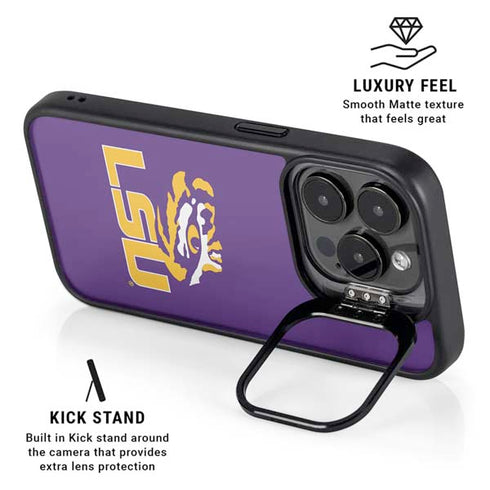LSU Tigers Mascot iPhone 15 Pro Max Kickstand Case