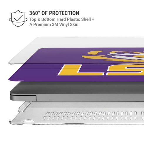 LSU Tigers Mascot MacBook Pro 14in (2021-24) Case plus Skin