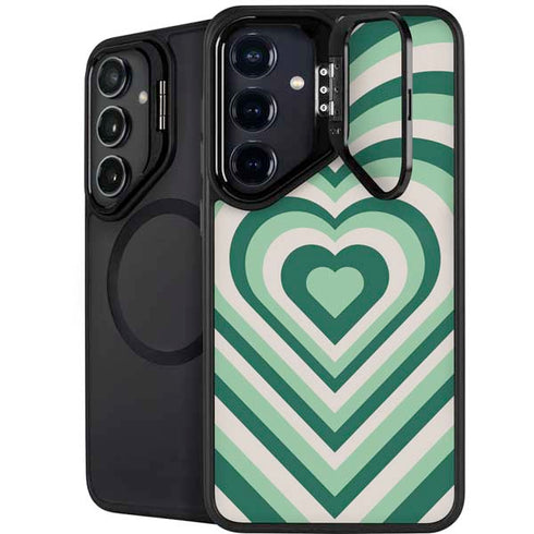Lucky Heart Pattern Galaxy S25 Plus Kickstand Case
