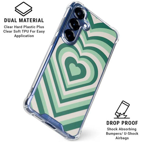 Lucky Heart Pattern Galaxy S25 Plus Clear Case